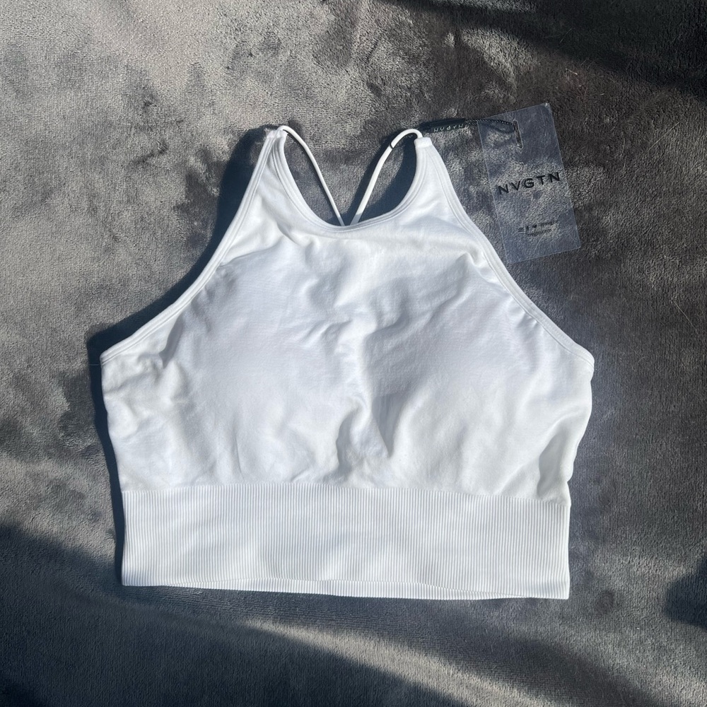 NVGTN White Sports Bra